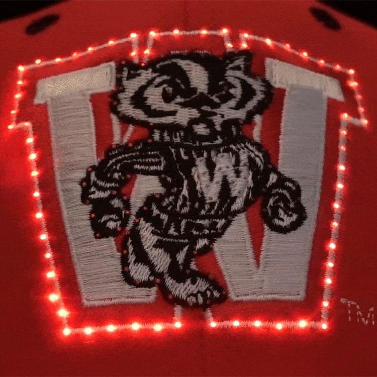 Wisconsin Badgers Flashing Fiber Optic Cap 3