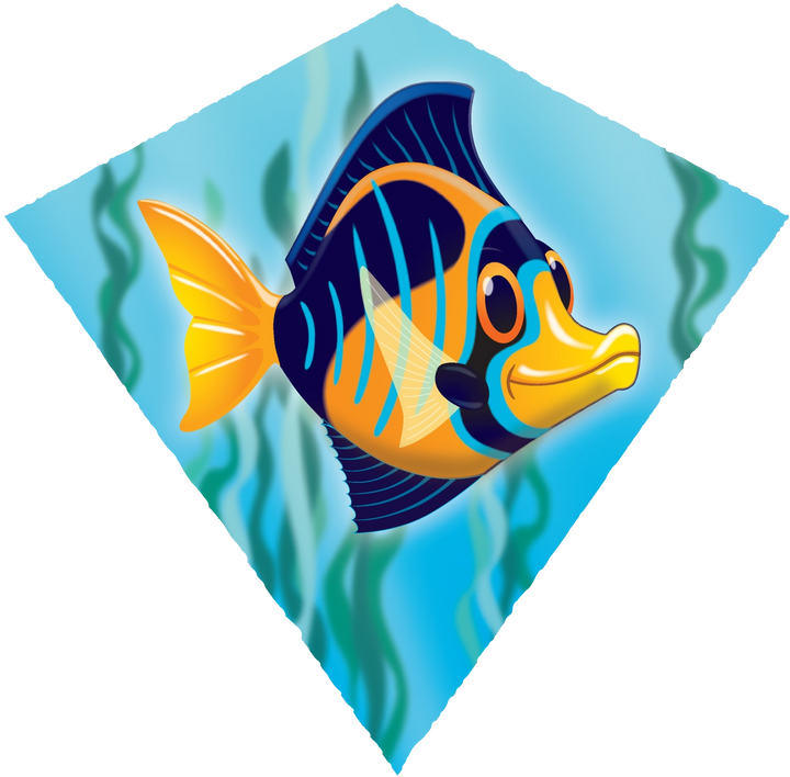 Kites - 18 inch Wide Nylon Diamond Angel Fish