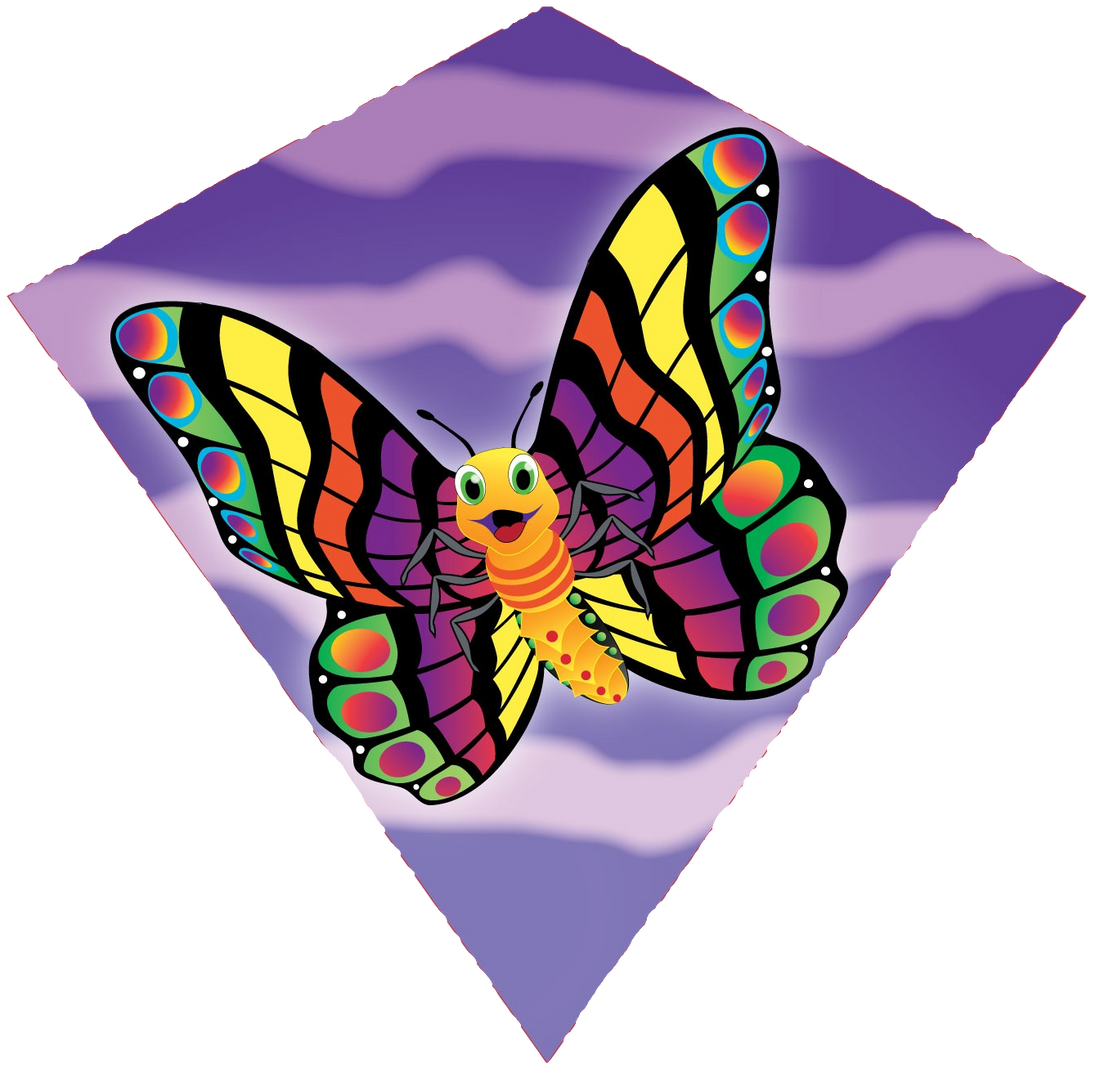 Kite - 18 Inch Nylon Diamond Butterfly
