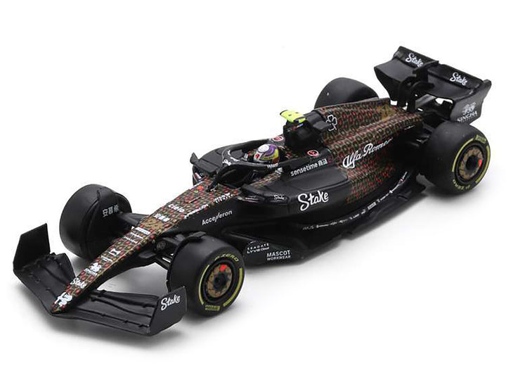 Alfa Romeo C43 #24 Zhou Guanyu "Team Stake" Formula One F1 "Las Vegas GP" (2023) 1/64 Diecast Model Car by Sparky-1