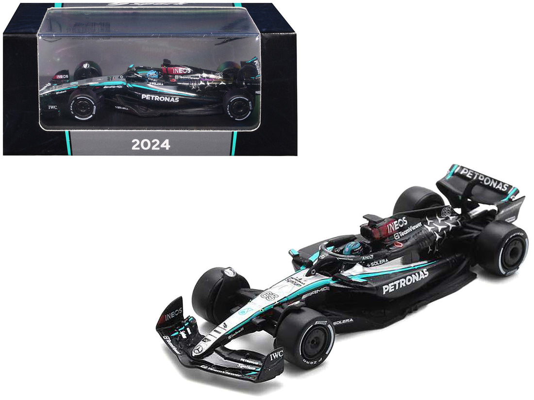Mercedes-AMG F1 W15 E Performance #63 George Russell "Petronas" Formula One F1 "Bahrain GP" (2024) 1/64 Diecast Model Car by Spark-3
