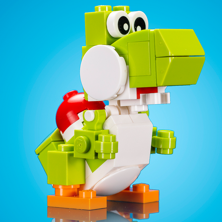 Friendly Green Dino made with LEGO parts 2