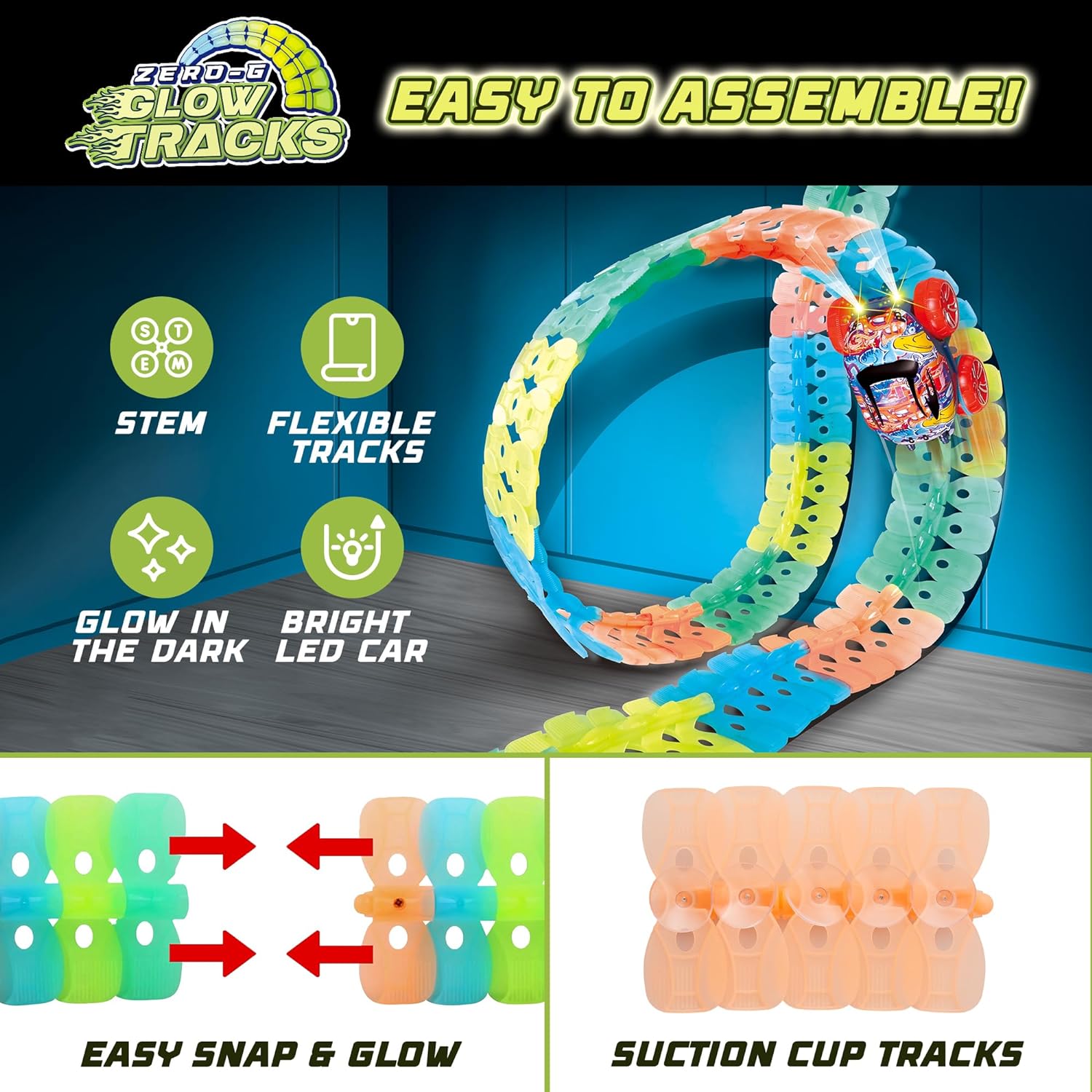 Zero-G Glow Racing Tracks 210pcs