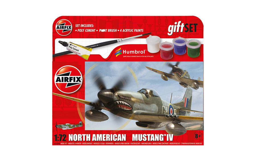North American Mustang Mk.IV 1:72 Plastic Model Hanging Gift Set by Airfix | A55107A