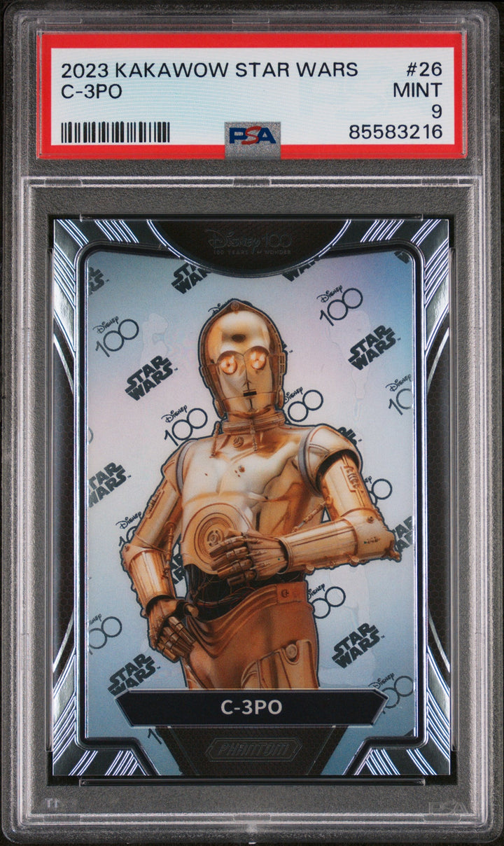 2023 KAKAWOW PHANTOM DISNEY 100 STAR WARS C-3PO  #26 - PSA 9