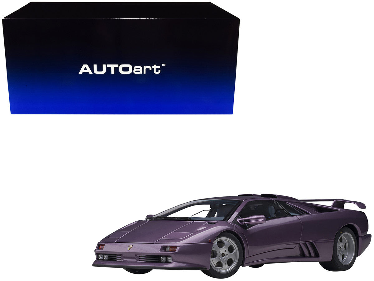 Lamborghini Diablo SE30 Jota Viola SE30 / Purple Metallic with Blue Interior 1/18 Model Car by Autoart-0