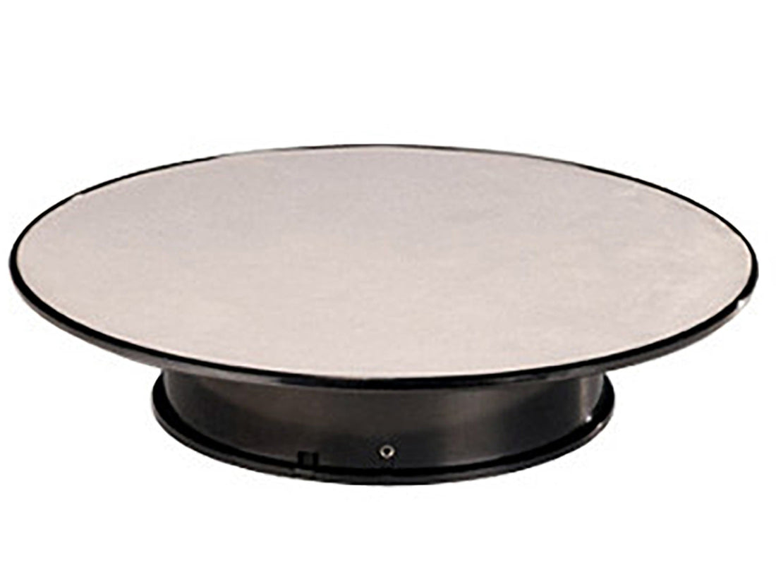 Rotary Display Turntable Stand Medium 10 Inches with Silver Top for 1/64 1/43 1/32 1/24 1/18 Scale Models by Autoart-1