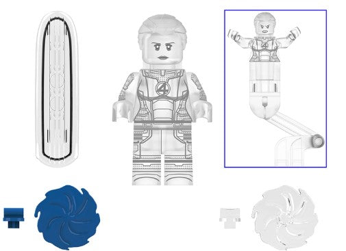 Invisible Woman Custom Minifig for Lego