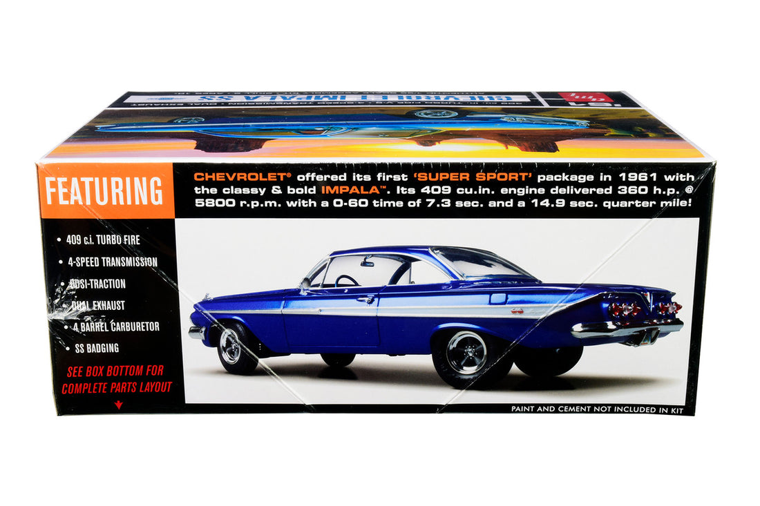 Skill 2 Model Kit 1961 Chevrolet Impala SS 1/25 Scale Model by AMT-2