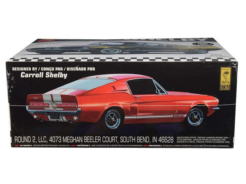 Skill 2 Model Kit 1967 Ford Mustang Shelby GT350 Black 1/25 Scale Model by AMT-1