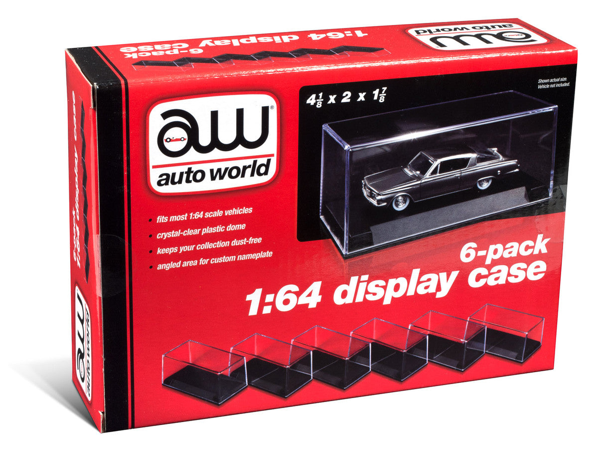 6 Collectible Display Show Cases for 1/64 Scale Model Cars by Auto World-2