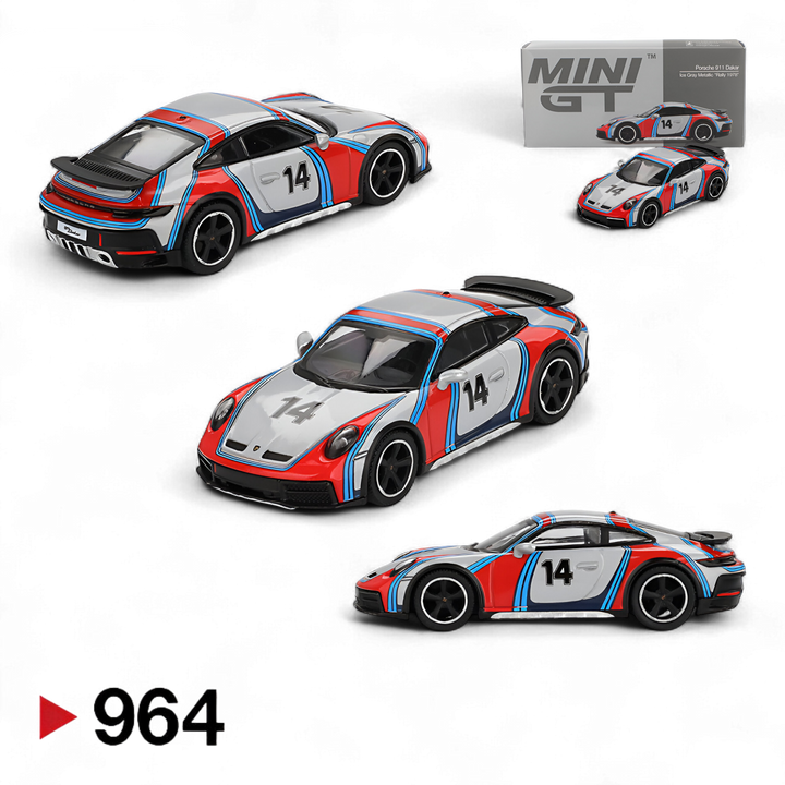Porsche 911 Dakar “Rally 1974” Ice Grey Metallic 1:64 MGT00964 by Mini-GT