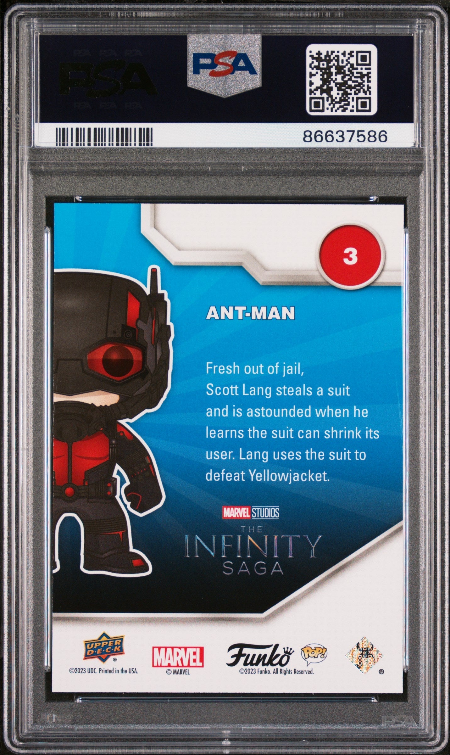 2023 UPPER DECK FUNKO POP MARVEL  ANTMAN CONVENTION #3  PSA 10 2