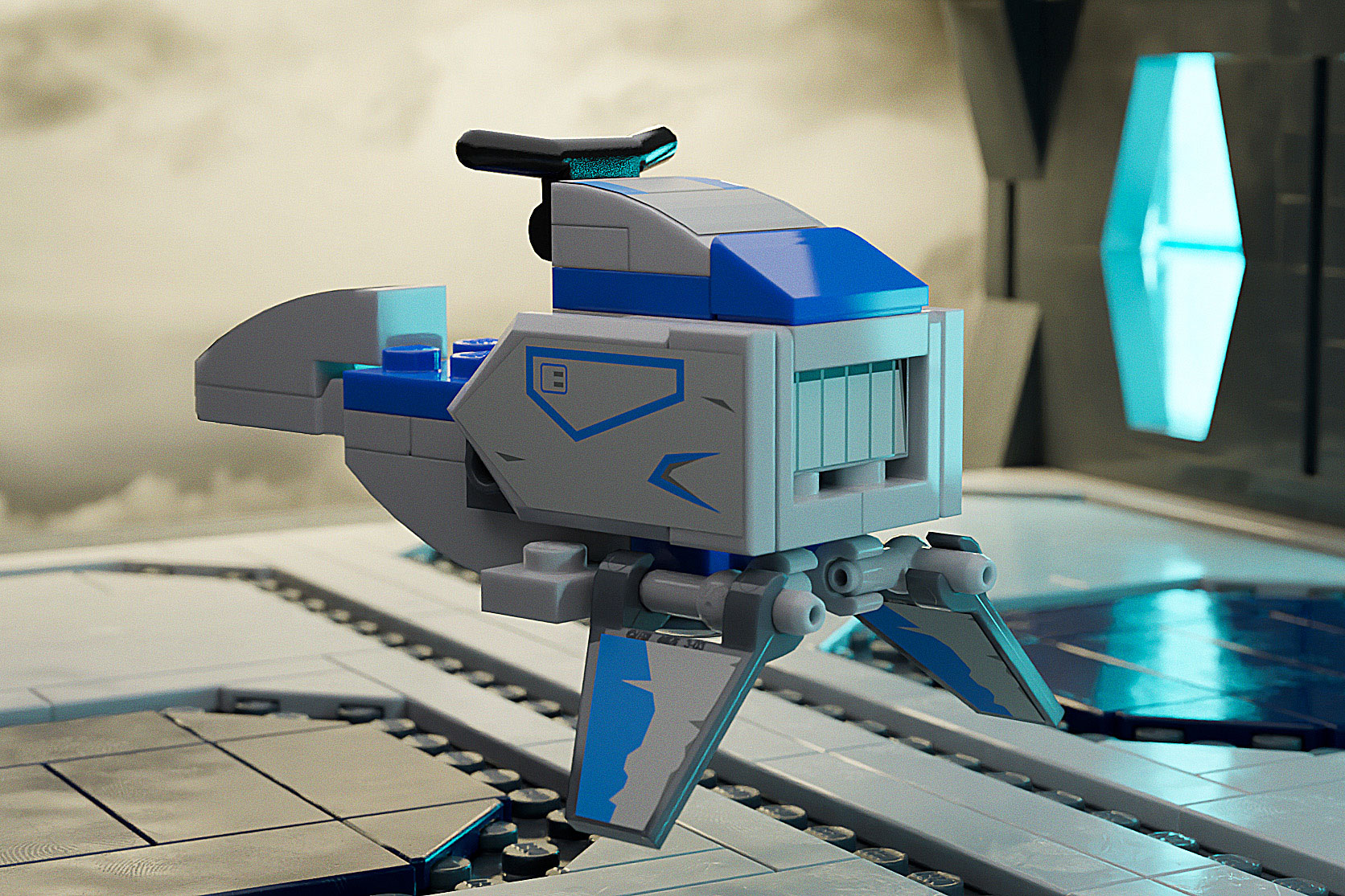 Balutar-class Swoop Speeder Bike Custom Building Set made using LEGO parts 3