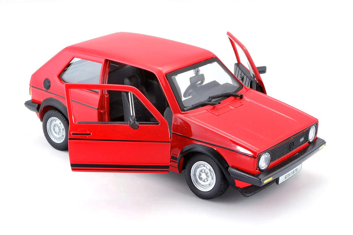 1979 Volkswagen Golf Mk1 GTI Red with Black Stripes 1/24 Diecast Model Car by Bburago-1