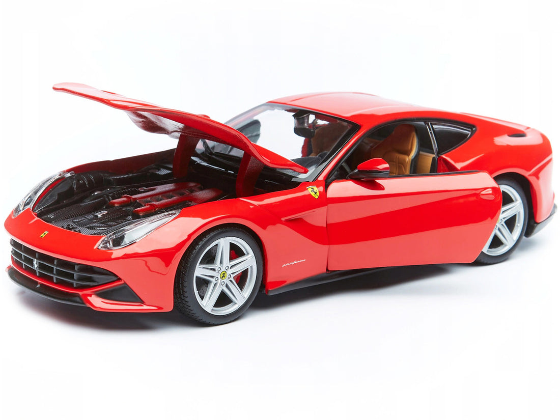 Ferrari 488 Pista Red with White and Blue Stripes 1/24 Diecast Model Car by Bburago-2