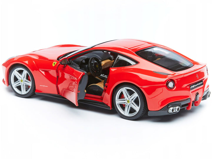 Ferrari 488 Pista Red with White and Blue Stripes 1/24 Diecast Model Car by Bburago-1