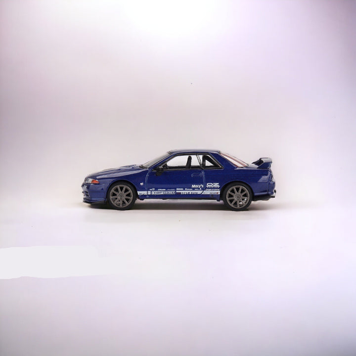 Nissan Skyline GT-R Top Secret VR32 Metallic Blue #589 1:64 By Mini-GT MGT00589 Side View