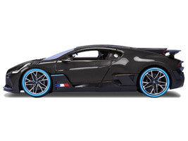 Bugatti Divo Carbon Fiber with Blue Accents "Carbon Series - Bburago 50th Anniversary" 1/18 Diecast Model Car by Bburago-1