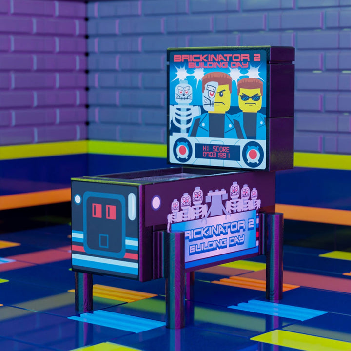 Brickinator 2: Building Day - B3 Customs Pinball Arcade Machine Building Set made using LEGO parts 2
