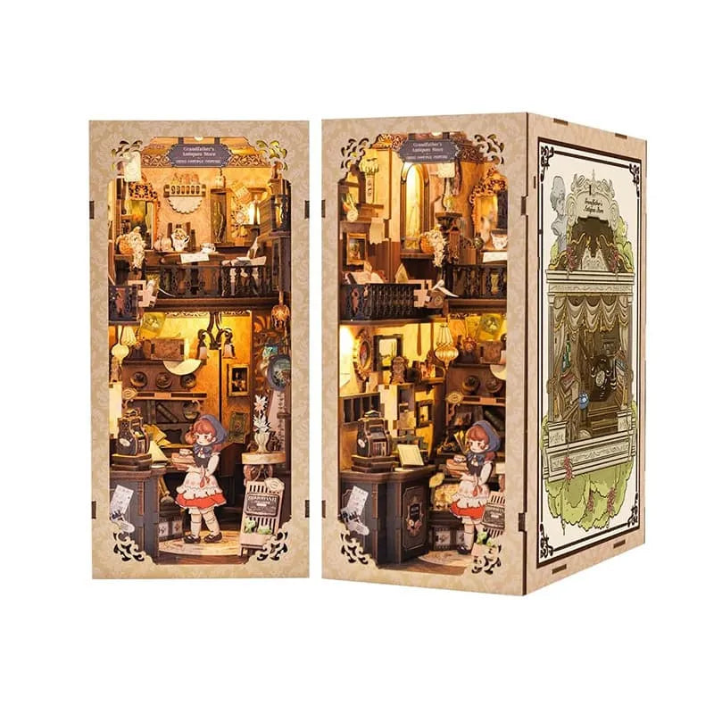 Book Nook Wizardi Miniature - Grandfather's Antique Store Roombox Kit-0