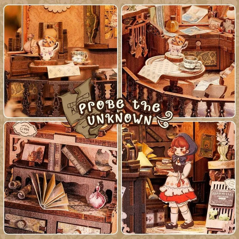 Book Nook Wizardi Miniature - Grandfather's Antique Store Roombox Kit-2