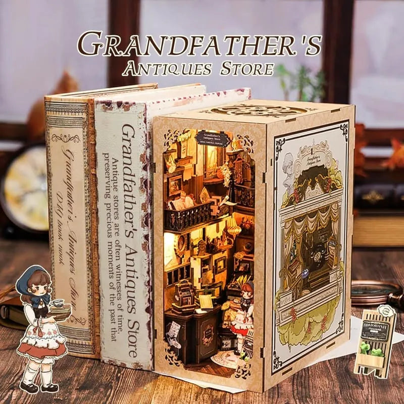 Book Nook Wizardi Miniature - Grandfather's Antique Store Roombox Kit-4