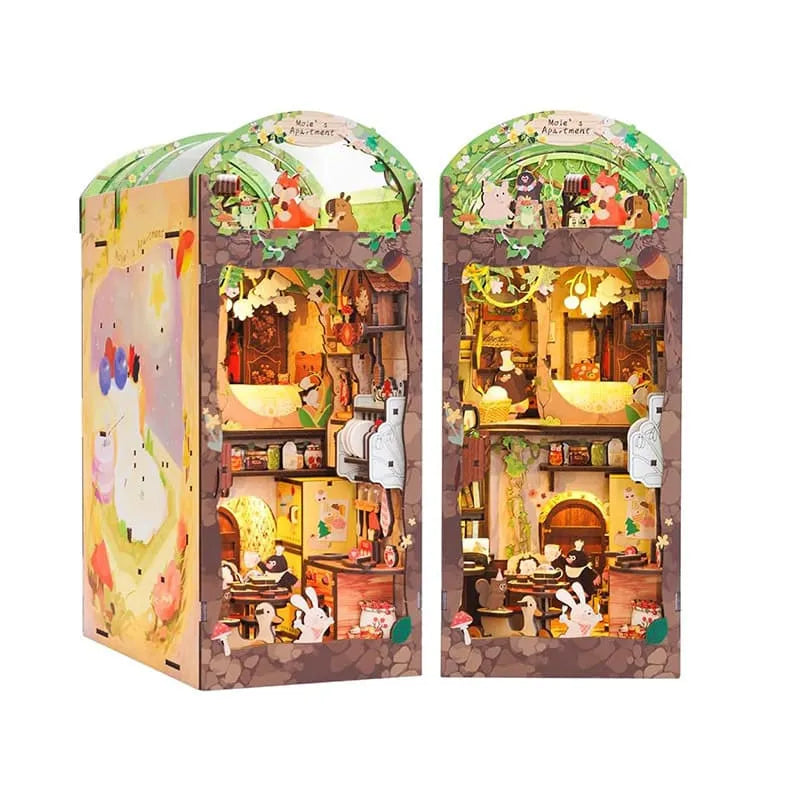 Book Nook Wizardi Miniature - Mole's Apartment Roombox Kit-0