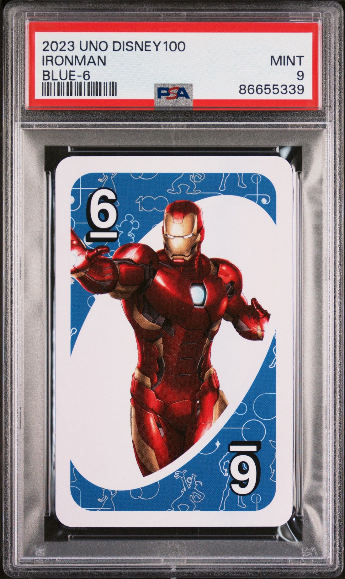 2023 UNO DISNEY 100 IRONMAN BLUE 6 PSA 9