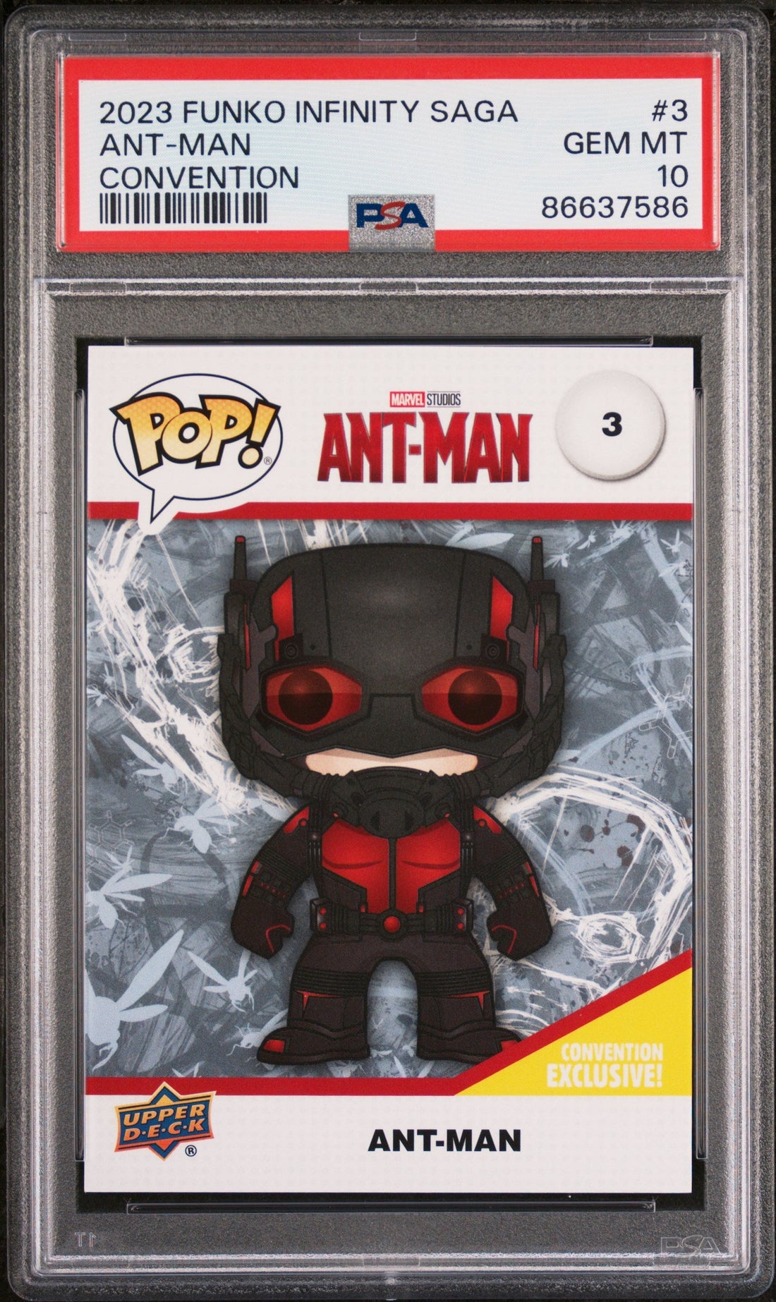 2023 UPPER DECK FUNKO POP MARVEL  ANTMAN CONVENTION #3  PSA 10