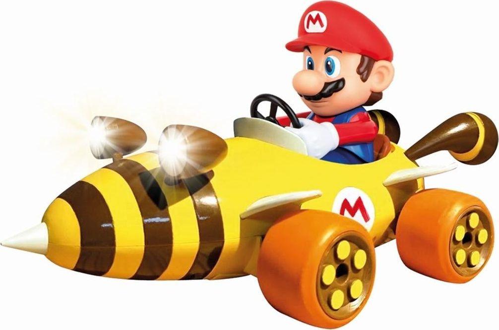 Mario Kart Bumble V Mario 1:18 Scale 2.4 GHz Remote Radio Control Car with Rechargeable LiFePO4 Battery by Carrera Front View 370181064