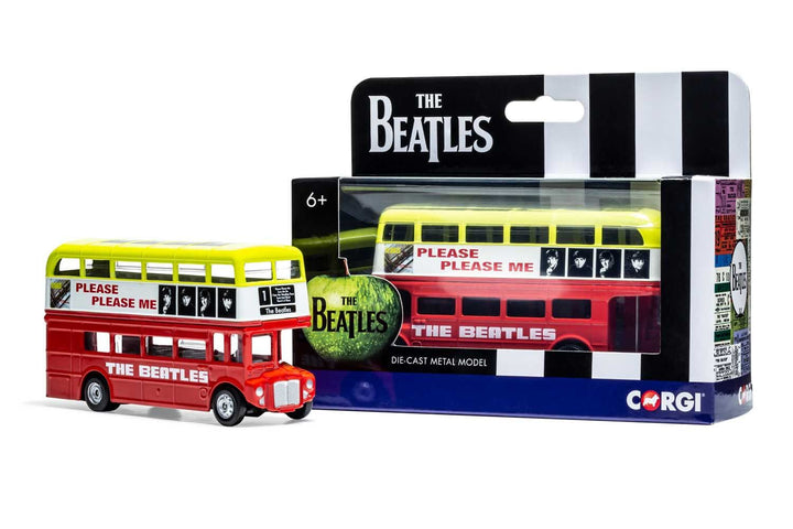 The Beatles London Bus - Please Please Me 1:64 Diecast by Corgi | CC82342 Bus and Package View