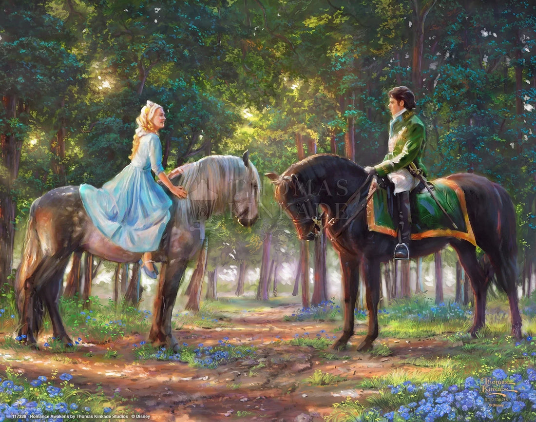 Cinderella "Romance Awakens" Thomas Kinkade Framed Art Print 3