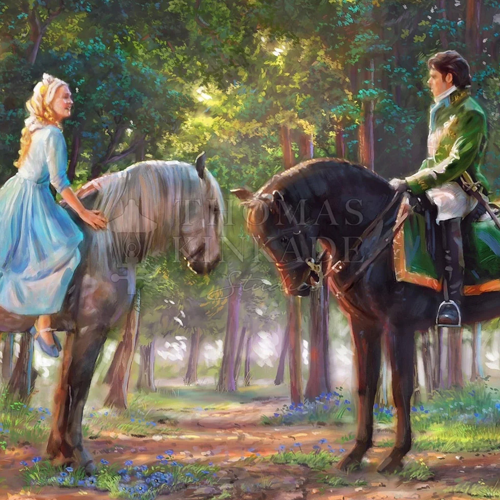 Cinderella "Romance Awakens" Thomas Kinkade Framed Art Print 2