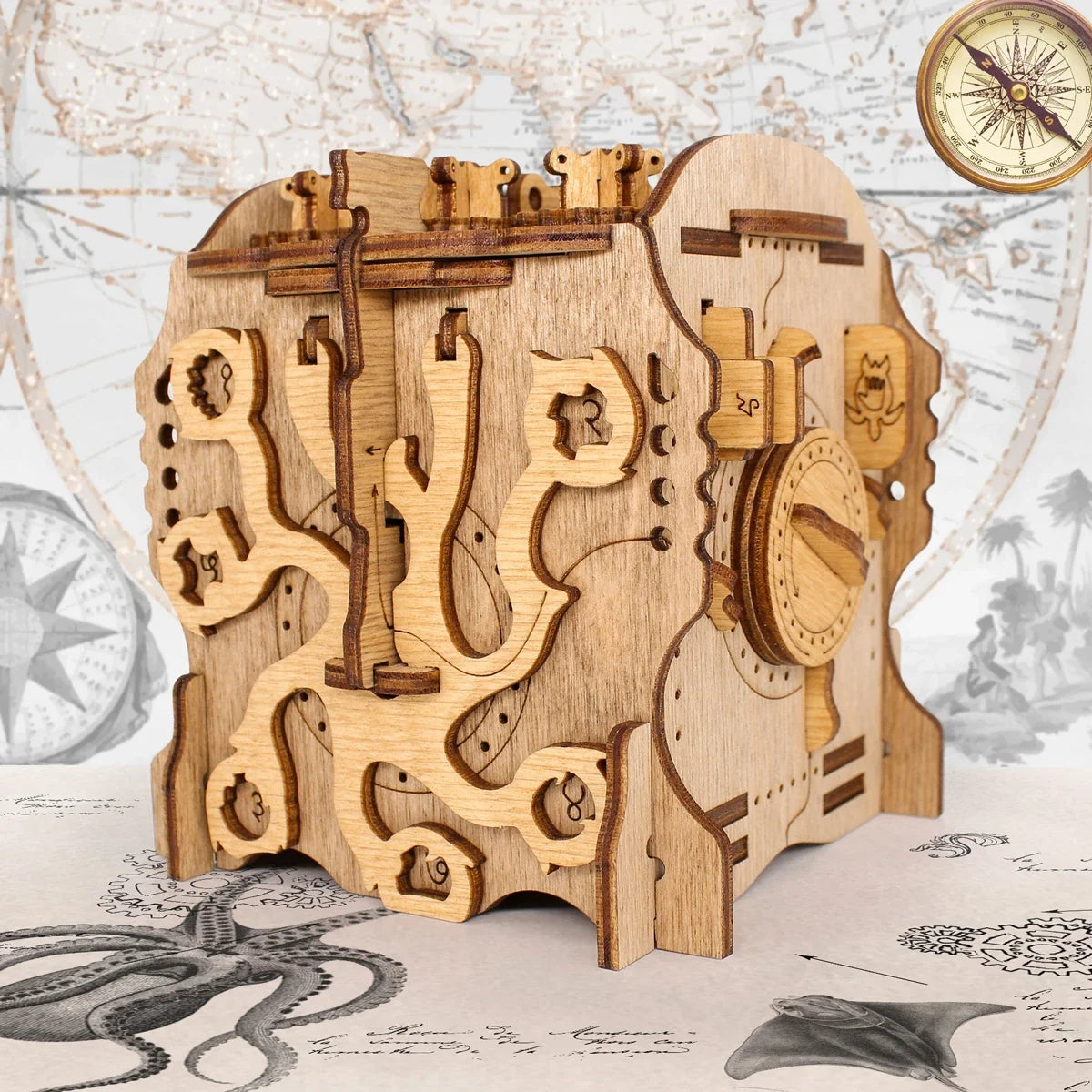 Captain Nemo Nautilus escape room puzzle box open view