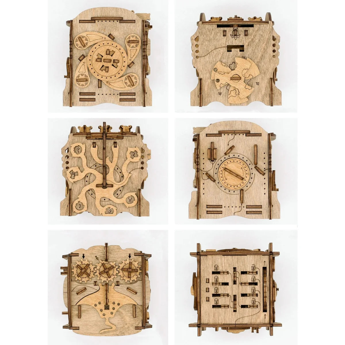 Captain Nemo Nautilus puzzle box side panels and puzzle details