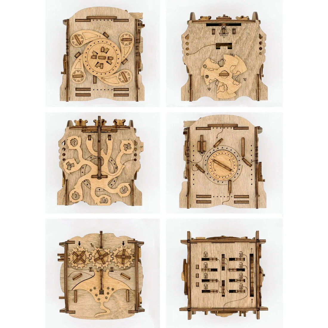 Captain Nemo Nautilus puzzle box side panels and puzzle details