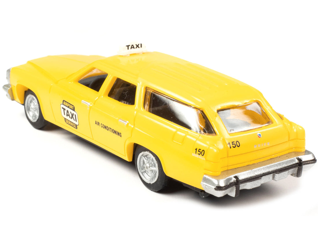 Buick 1974 Estate Station Wagon Taxi Yellow 1/87 (HO) Scale Model by Classic Metal Works 2