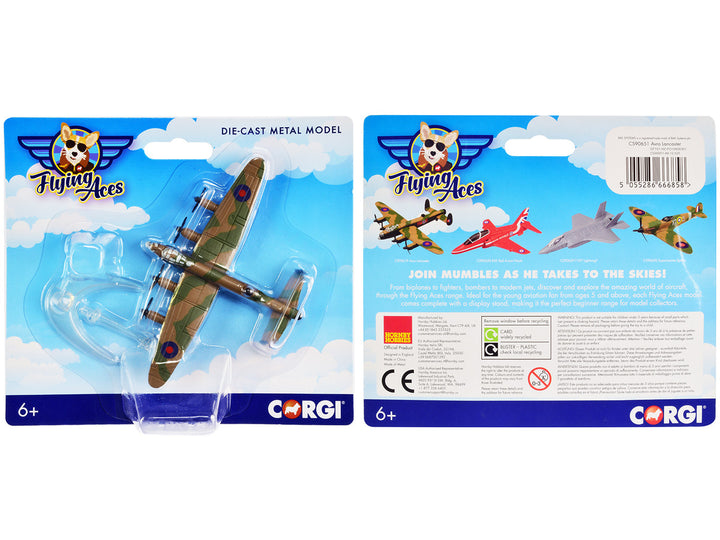 Avro Lancaster Bomber Aircraft "RAF" "Flying Aces" Series Diecast Model by Corgi-0