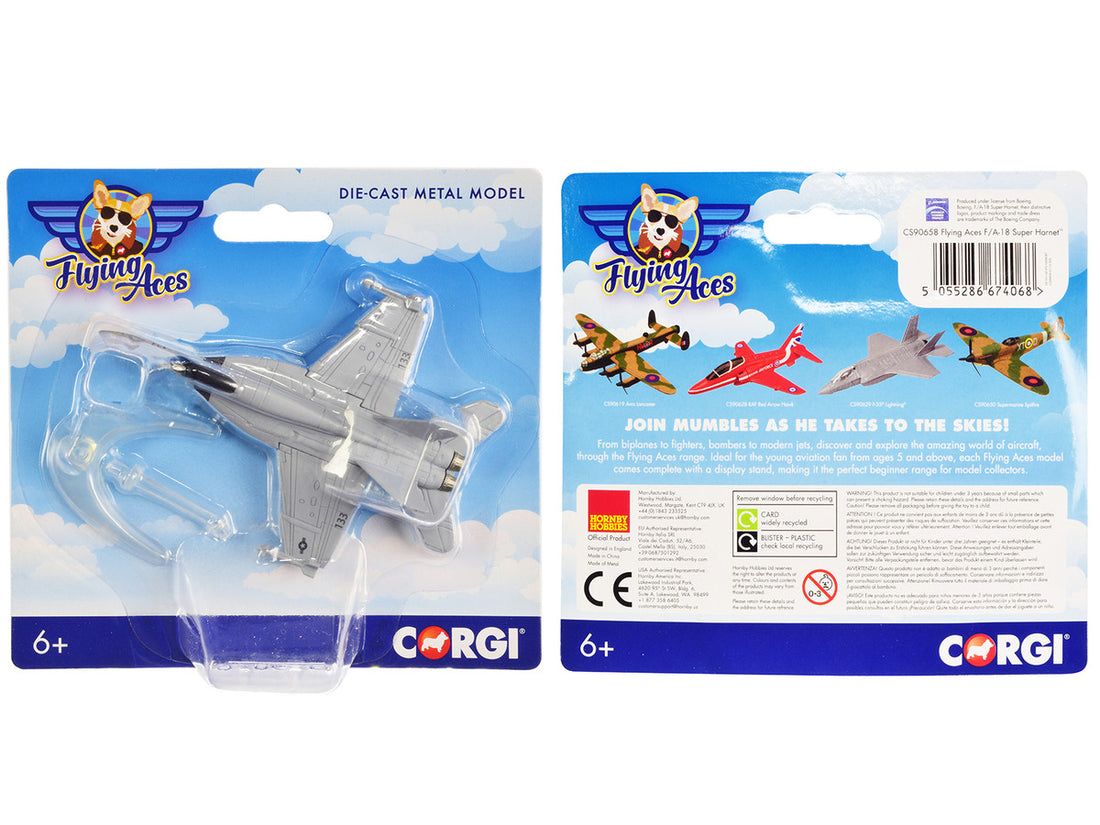 Boeing F/A-18 Super Hornet Fighter Aircraft "USAF" "Flying Aces" Series Diecast Model by Corgi-2