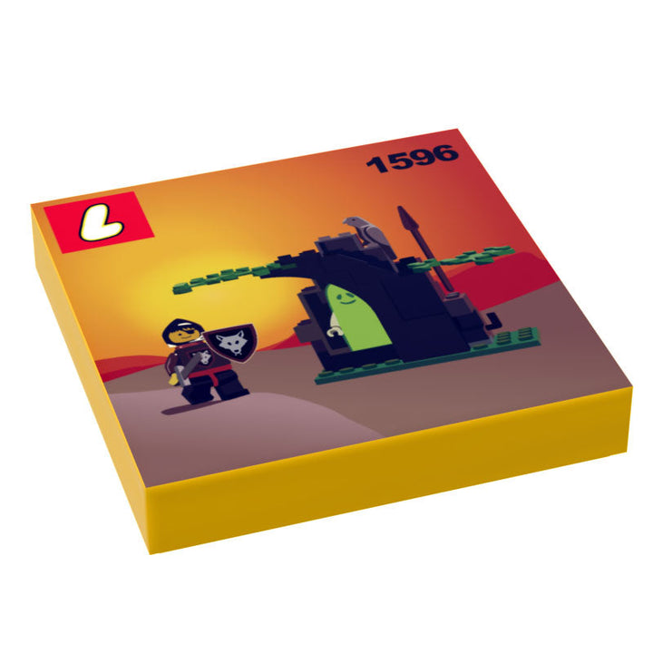Ghostly Hideout Wolfpack Set 1596 - Custom Printed 2x2 Tile for Lego