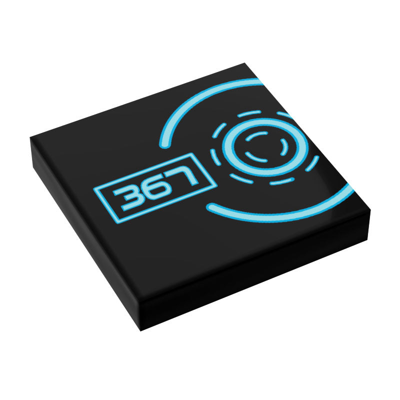 BLOK Lightcyle Grid 367 Panel 2x2 Tile for Lego - B3 Customs