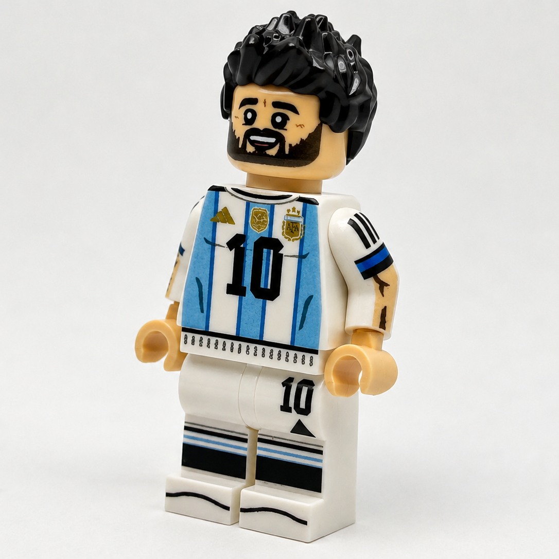 Argentina #10 custom LEGO compatible soccer player minifigure
