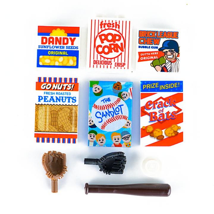 LEGO compatible Baseball Part Pack with sports accessories by B3 Customs