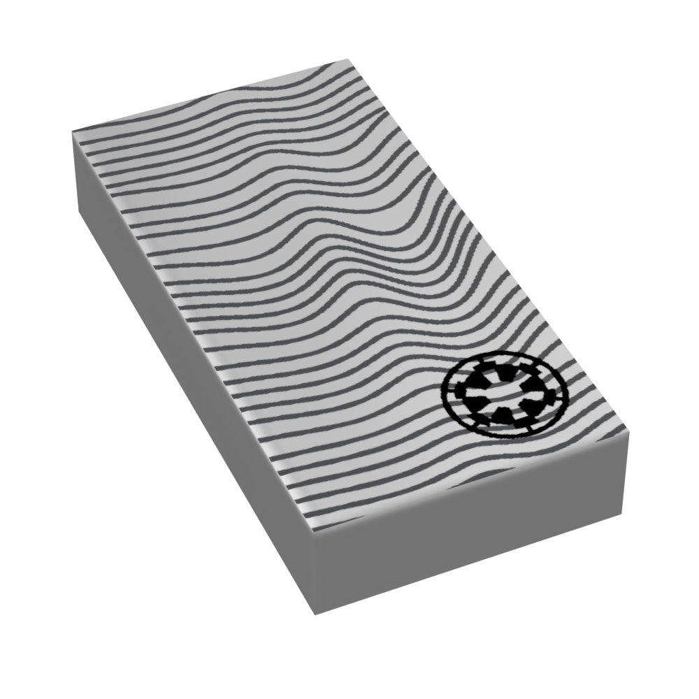 Beskar - Custom Printed 1x2 Tile for Lego - B3 Customs