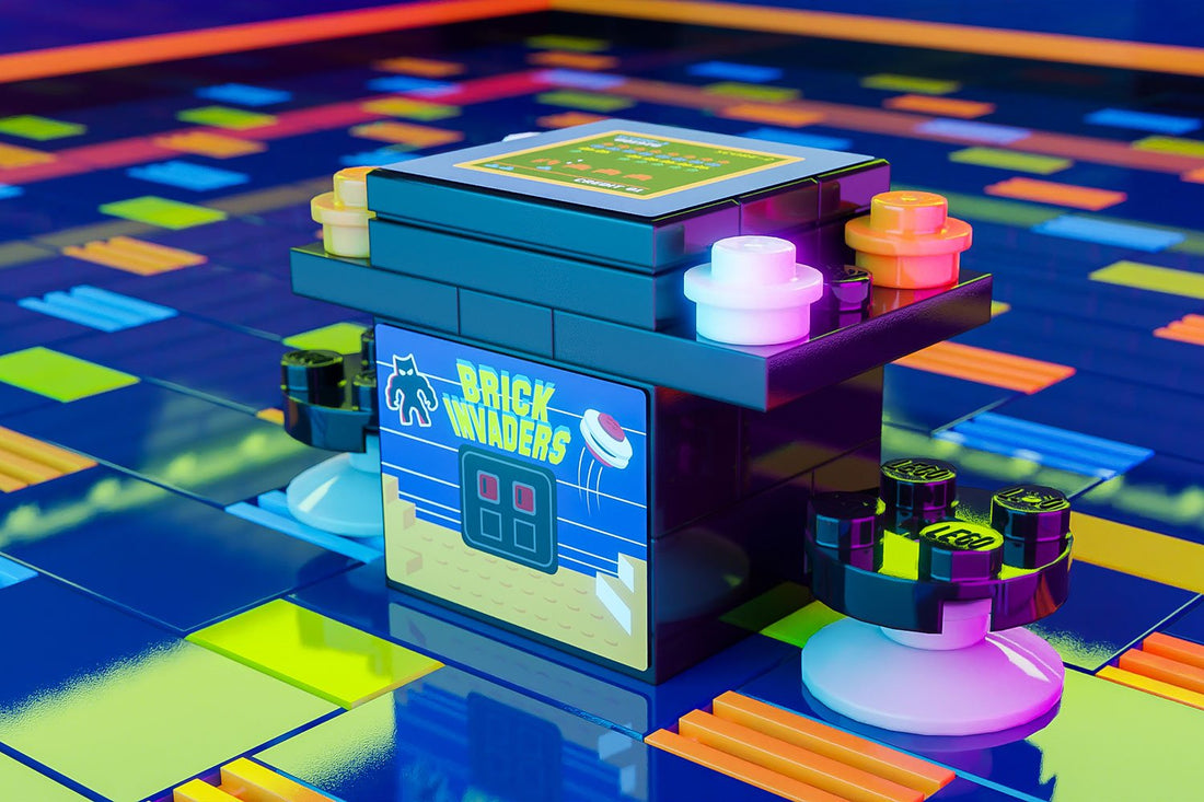 Brick Invaders 2-Player Classic Arcade made using LEGO parts - B3 Customs 2