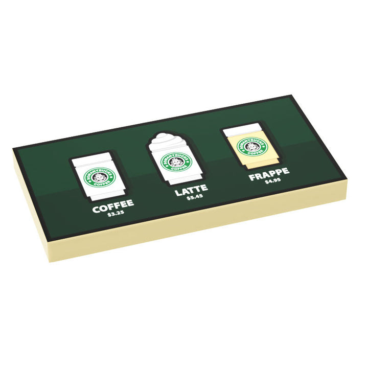 Somanybucks Coffee Menu by Types (2x4 Tile) - B3 Customs