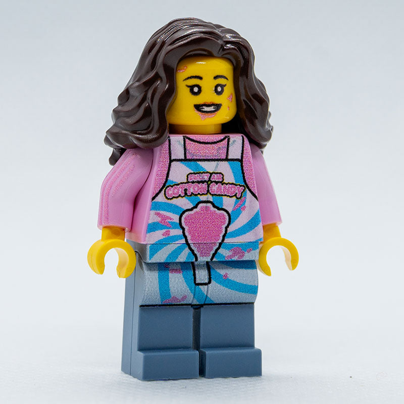 Sweet Air Cotton Candy Stand with Employee Minifig for Lego 5