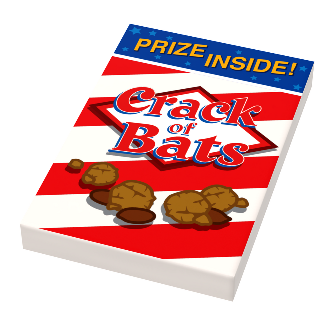 Crack of Bats custom LEGO printed snack tile