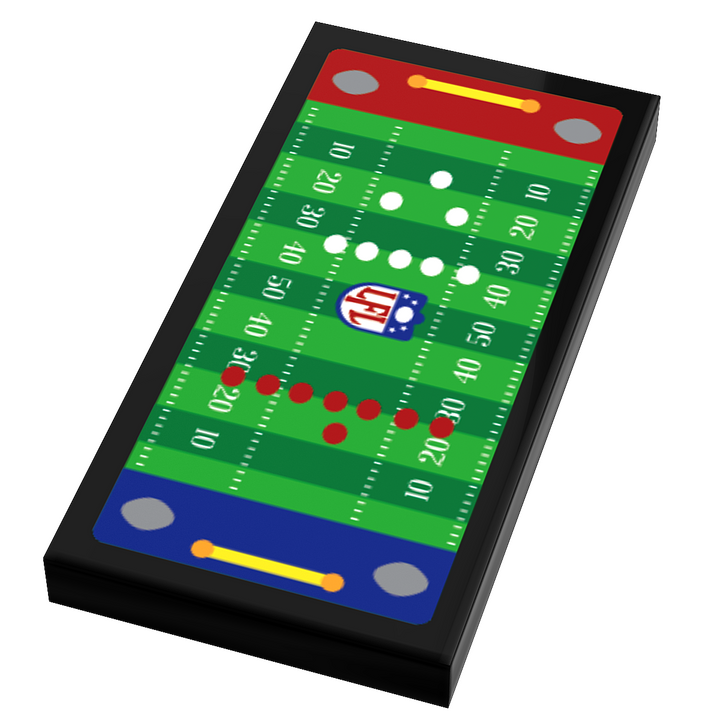 Electric Football Custom Printed 2x4 Tile made using LEGO part - B3 Customs